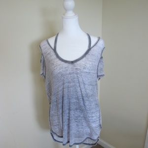 Express One Eleven Short Sleeve casual slouchy Top Size S Grey EUC